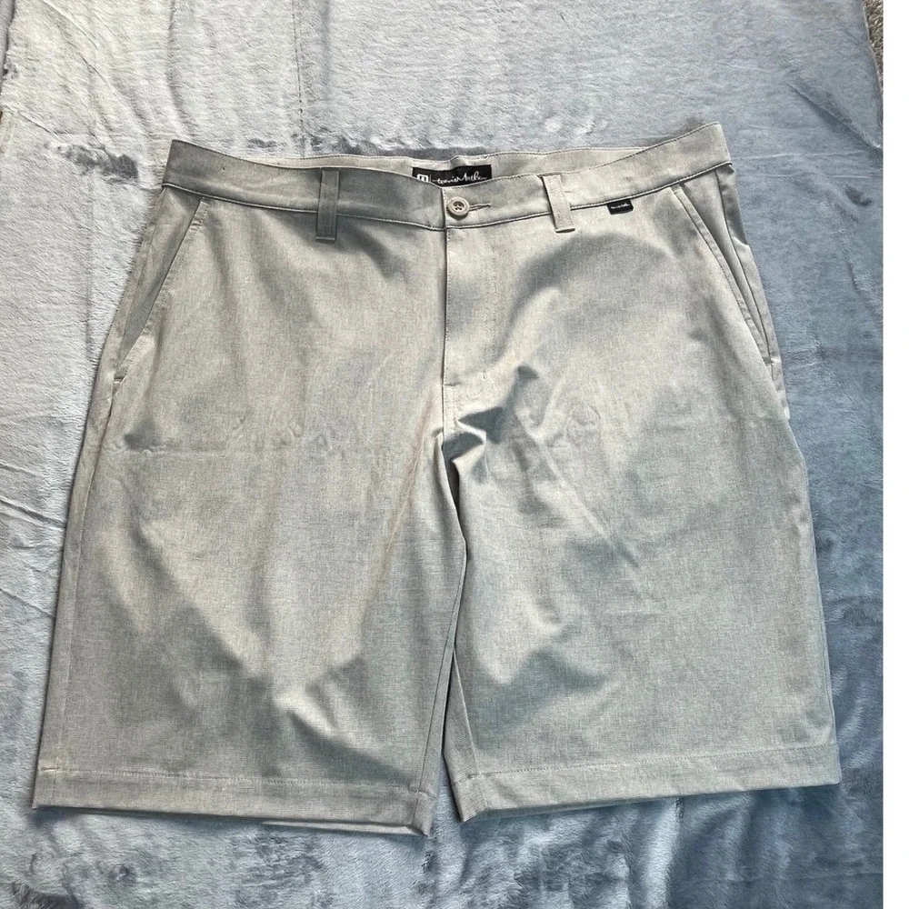 Travis Mathew Beck Mens Grey‎ Heather Performance Golf Shorts 1MM208 Size 36